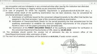 RESULT OF JMI SPOT REGISTRATION DIP.ENGG. 2019-20