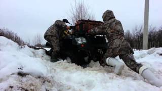 Вытаскиваем из снега CF MOTO 500-2a