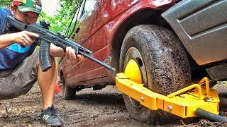 Отстрелить колесный зажим, не задев колесо?! | Разрушительное ранчо 