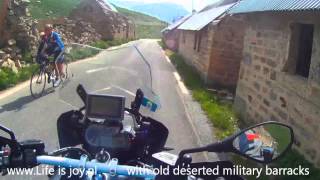 Col de la Bonette on BMW R1200GS LC motorbike highest road the grand Alps traveling