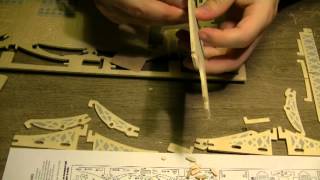 ASMR ~ Wood Tower bridge building set.