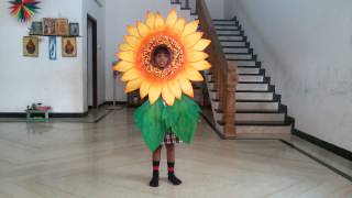 Fancy dress as sun flower  by sherin