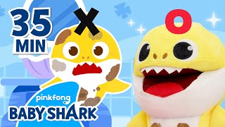 Baby Shark Takes a Bath! | +Compilation | Songs and Stories for Kids 
