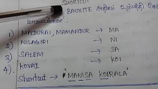 TNPSC VAO EXAM / GEOGRAPHY / SHORTCUT -- BAUXITE /