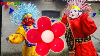 ONDEL ONDEL buat BALON BUNGA JUMBO buat ONTY!! - KEPOMPONG BALON - ONDEL ONDEL