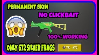 PUBG MOBILE FREE GUN SKIN 100% WORKING TRICK NO CLICKBAIT BUY WITH JUST 672 SILVER FRAGS