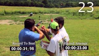 World Record Fastest Time to Shoot 25 Clay Targets July 2015