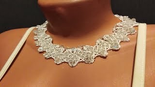 Колье из бисера и бусин мастер класс