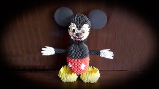Модульное оригами Микки Маус схема сборки