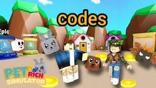 Roblox ?Pet Rich Simulator [NEW] All Codes