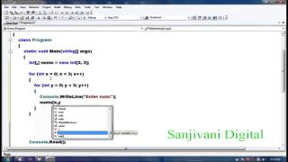 Class #15  Insert user Input through Two dimensional array by using nestedfor loop in C# Dot Net
