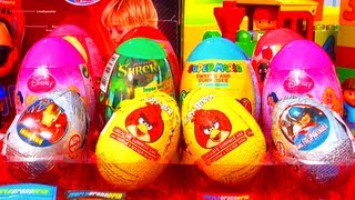 12 Surprise Eggs SpongeBob Angry Birds Disney Barbie Super Mario Bros Power Rangers Hello Kitty