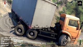 SPINTIRES 2014 - The Hill Map - C 6522 Truck + Trailer Unlocking the Second Garage