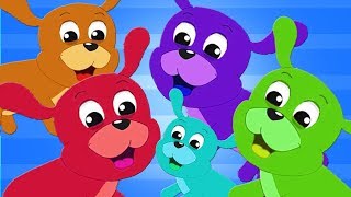 Five little Puppies | Nursery Rhymes For kids