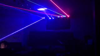 Awesome Laser Show at an Exotic Dance / Trance Club