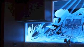 LED Illuminated Carved and Etched Glass Video