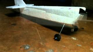 rc micro plane. the building process. vapor dsm2 rx, propeler from heli toy, all EPS construction