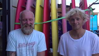 2019 Ease in Wave - COACHING - Clip 10 - Shopmember Niko about surfing