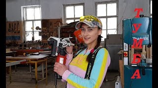 Как сделать тумбу; Шпон красного дерева; Мебель женскими руками; 1 серия ; How to make a nightstand