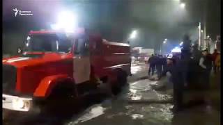 В Оше горит пункт замены масла