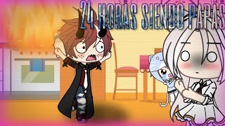 24 horas siendo papás ?✨?/Roxi gacha/Gacha life/reto