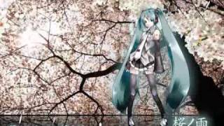 歌詞付き　初音ミク　桜ノ雨　PV
