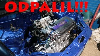 MotoVlog #38 b20vtec odpalony! #first start #b20vtec project