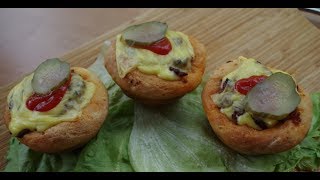 Cheeseburger / Mini-Cheeseburger aus der Muffinform