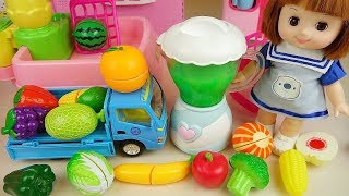 Baby Doli and fruit vegetable juice maker toys baby doll play