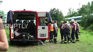 Czech Republic: Rescue crews on scene of deadly train crash in Milavce