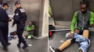 Paris police's 'brutal' search of triple-amputee man at train station
