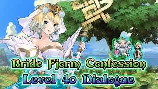 [Fire Emblem Heroes] Bride Fjorm Confession | Level 40 Dialogue
