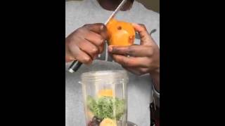How to make a Breakfast Smoothie - Kale Banana Mixed Berries LSA Filtered Water @MrRichOnline