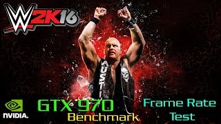 WWE 2K16 Gameplay GTX 970 Ultra Settings Benchmark - Frame Rate Test