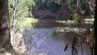 red rocks, Salacgrīva river, sound of water, nature park, relaxation