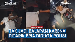 Baru Mau Mulai Balapan Liar, 2 Pebalap Kaget Baju Tiba-tiba Ditarik dari Belakang