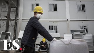 Coronavirus: Timelapse video of China's new emergency hospital