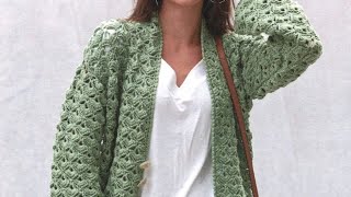 Crochet pattern for cardigan - Узор крючком для кардигана