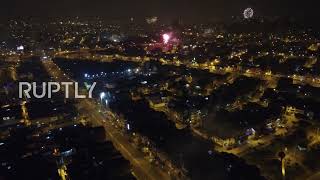 Peru: Lima skyline alight with fireworks during NYE celebrations *DRONE FOOTAGE*