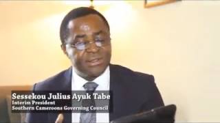 Mr. Julius Ayuk Tabe Sessekou addresses Southern Cameroons
