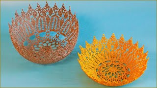 Ваза крючком. По схеме салфетки крючком. Салфетка крючком. Часть 1. (Vase crochet. P. 1)