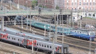ЧС2К с поездом Караганда - Москва прибывает на Казанский вокзал