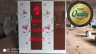 new latest design  cupboard  4door steel almari home furniture