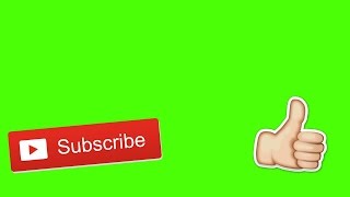 Subscribe And Like Button Animation | Green Screen