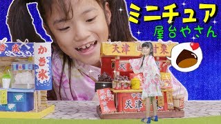 ミニkanミニakiシリーズ♪ミニチュア屋台★かきごおりやさんと甘栗やさん