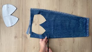 Transformo JEANS... IDEA to RECYCLE OLD JEANS - TRANSFORMAR Ropa - DIY Dress