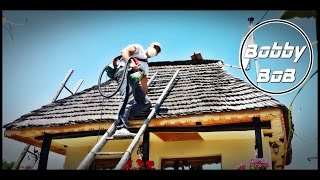 Bosch PFS 3000-2 spray system - Aplicare lac pe acoperis din sindrila