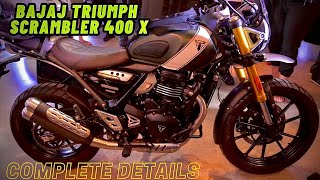 2023 Bajaj Triumph SCRAMBLER 400 X All Details with Price Features Launch date | Rash Gear