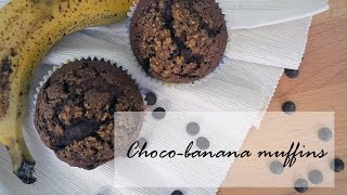 Choco-banana muffins |  Receta inspirada por Nigella Lawson