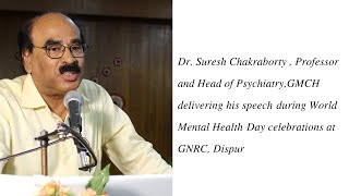 Dr Suresh Chakraborty speaking on Mental Health at GNRC
